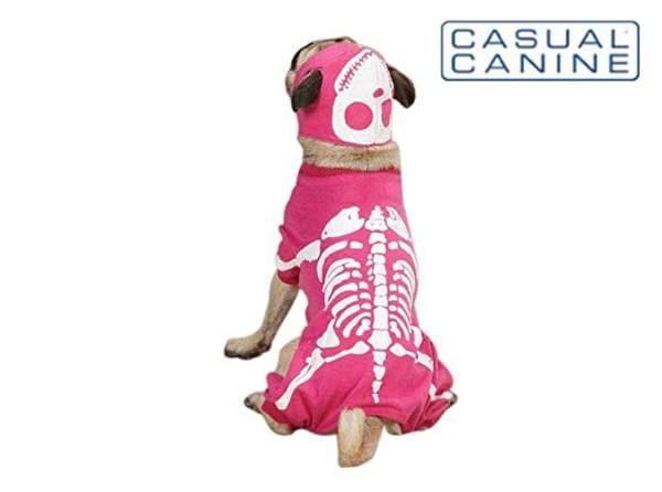 Pink Glow Bones Dog Costume