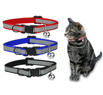 Reflective Stripe Safety Cat Collar