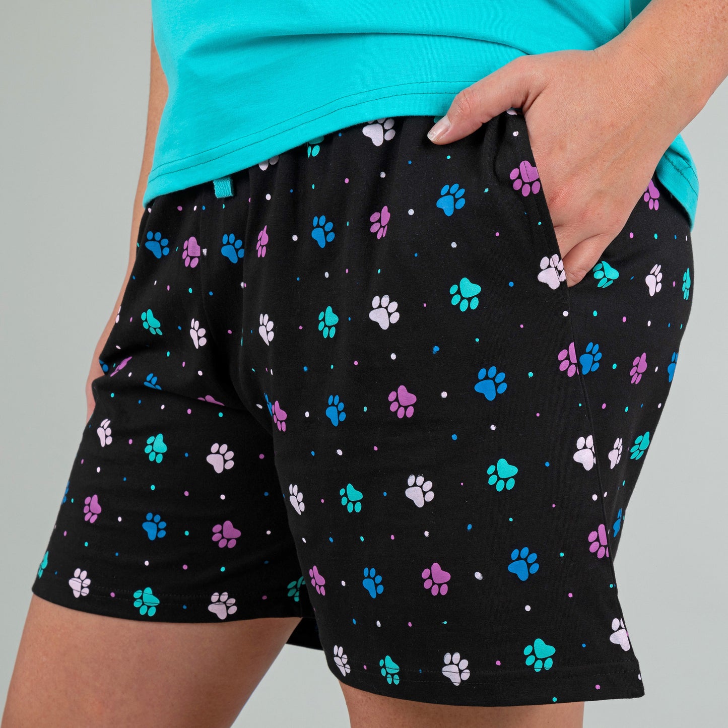 Polka Dot Paws Pajama Shorts Set