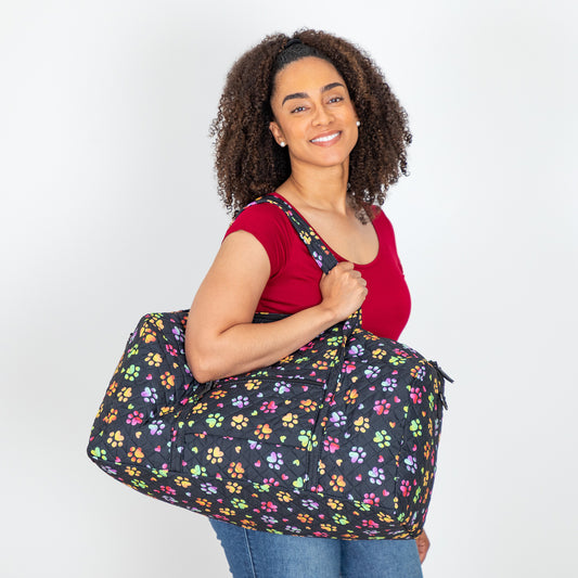 Love of Paws Quilted Duffel Bag