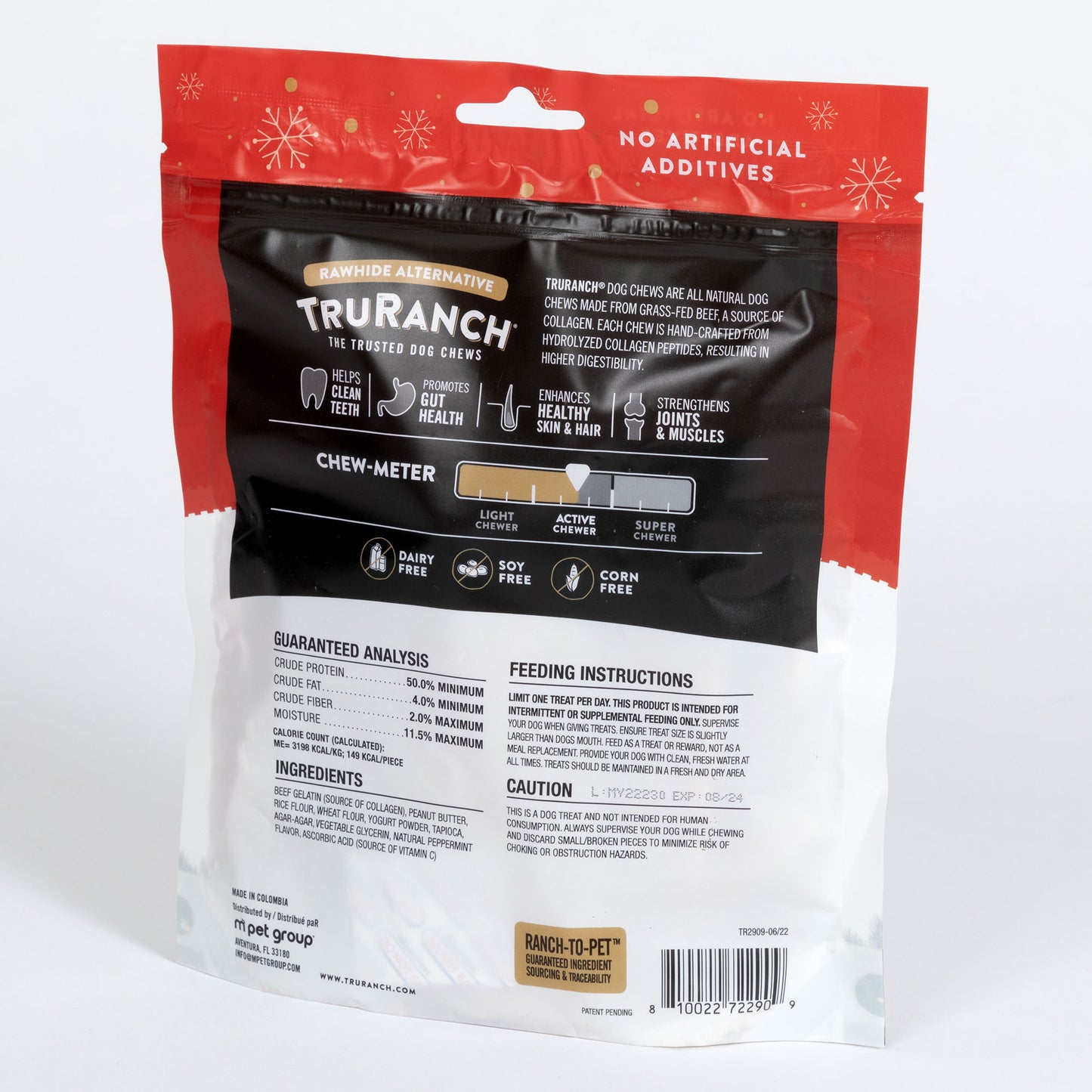 TruRanch&reg; Collagen Chips Peppermint Yogurt Dog Chews