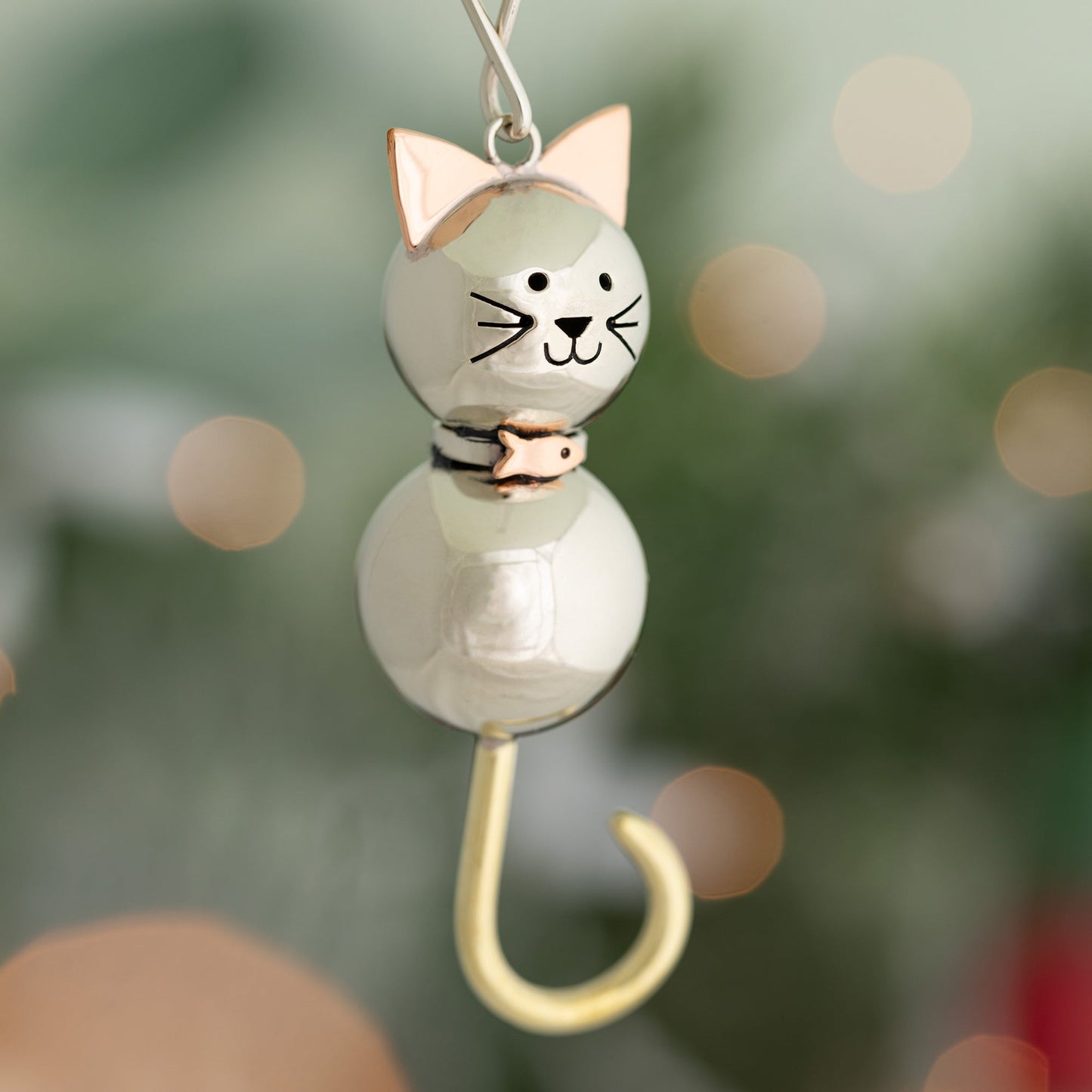 Sweet Cat 3D Mixed Metal Ornament
