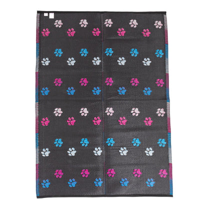 Paws of Many Colors Outdoor Reversible Rug
