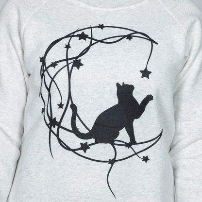 Moon Star Cat Crew Sweatshirt