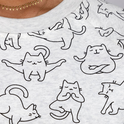 Cat Yoga Crew Sweatshirt