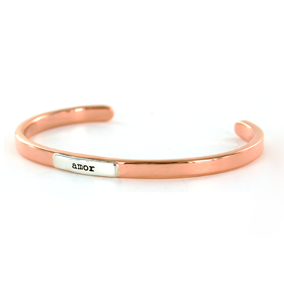 Amor Silver & Copper Cuff Bracelet