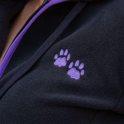 Purple Paw Trimmed Polar Fleece Jacket