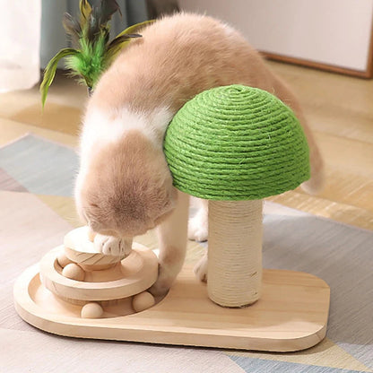 Pet Tree Scratching Post with Feather Toy