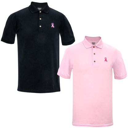 Pink Ribbon Men's Polo Shirt
