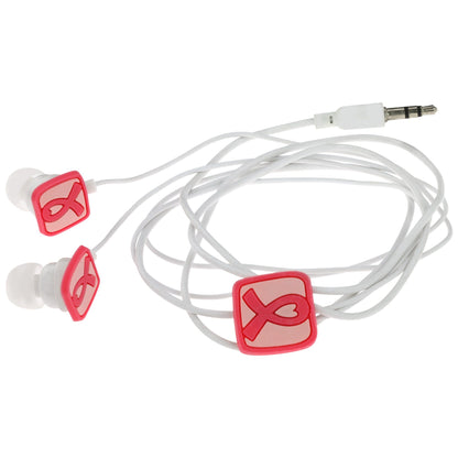 Pink Ribbon Love Earbuds
