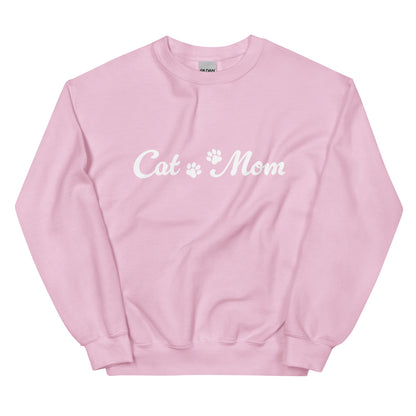 Paw Print Cat Mom Crewneck Sweatshirt