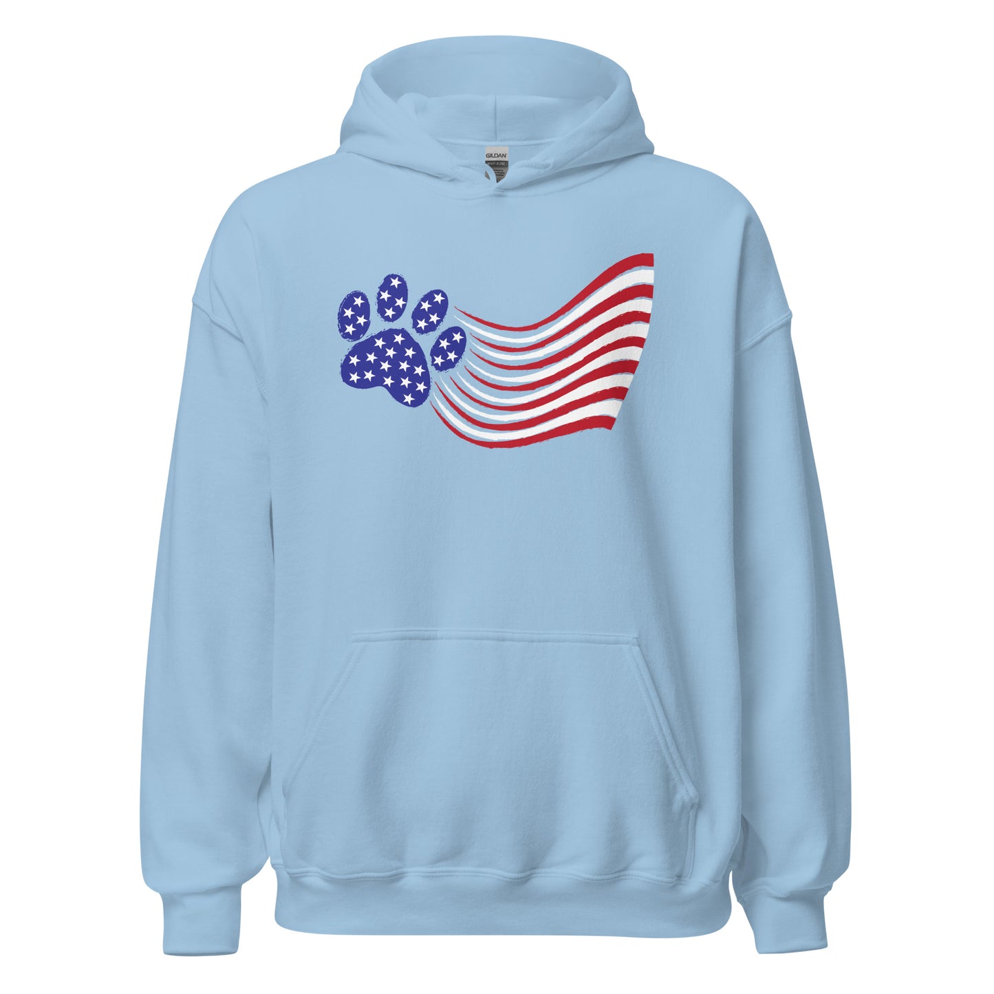 Paws and Stripes Flag Hoodie