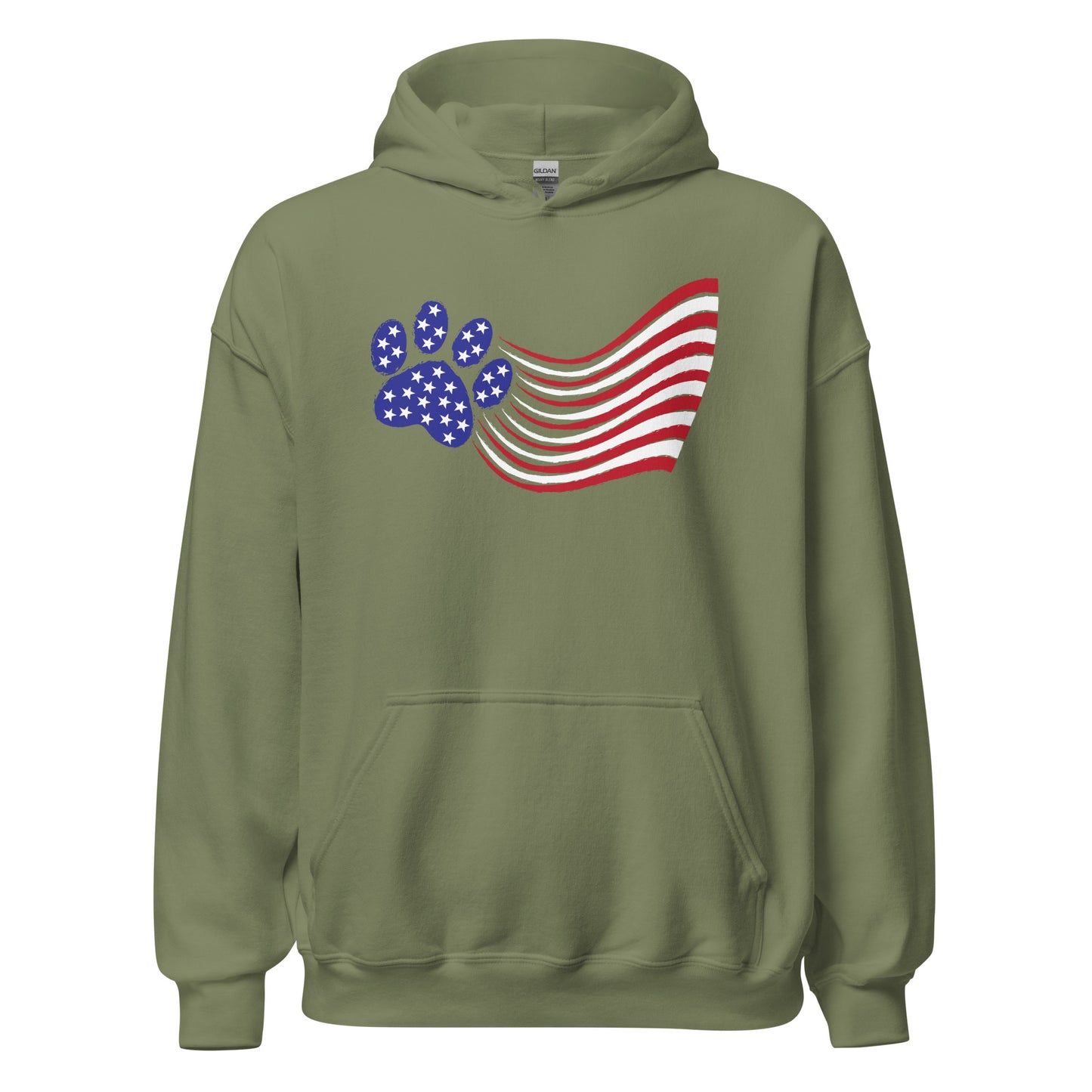 Paws and Stripes Flag Hoodie