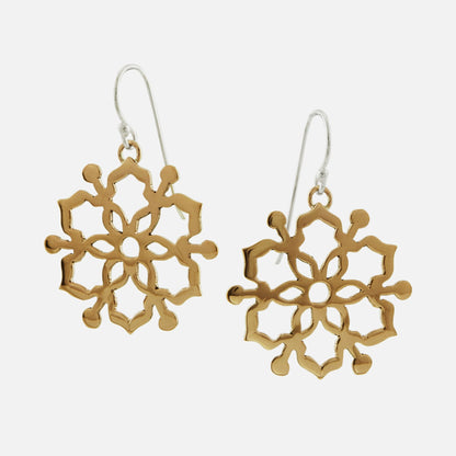 Moroccan Mandala Copper Earrings