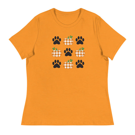 Pumpkins & Paws Women's Relaxed T-Shirt