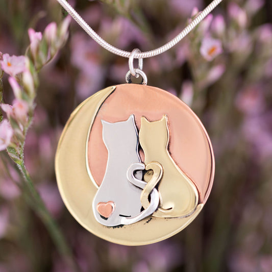 My Forever Sweetheart Cats Sterling Necklace