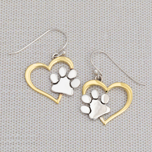 Close to My Heart Sterling Paw Earrings