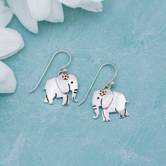 Proud Elephants Sterling Earrings