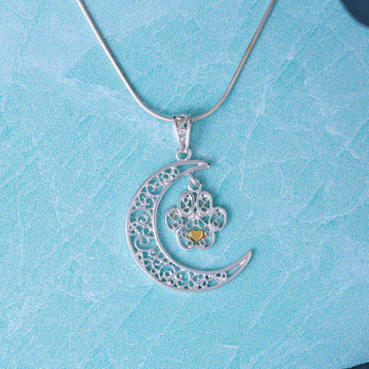 Filigree Moonlight Paw Sterling Necklace