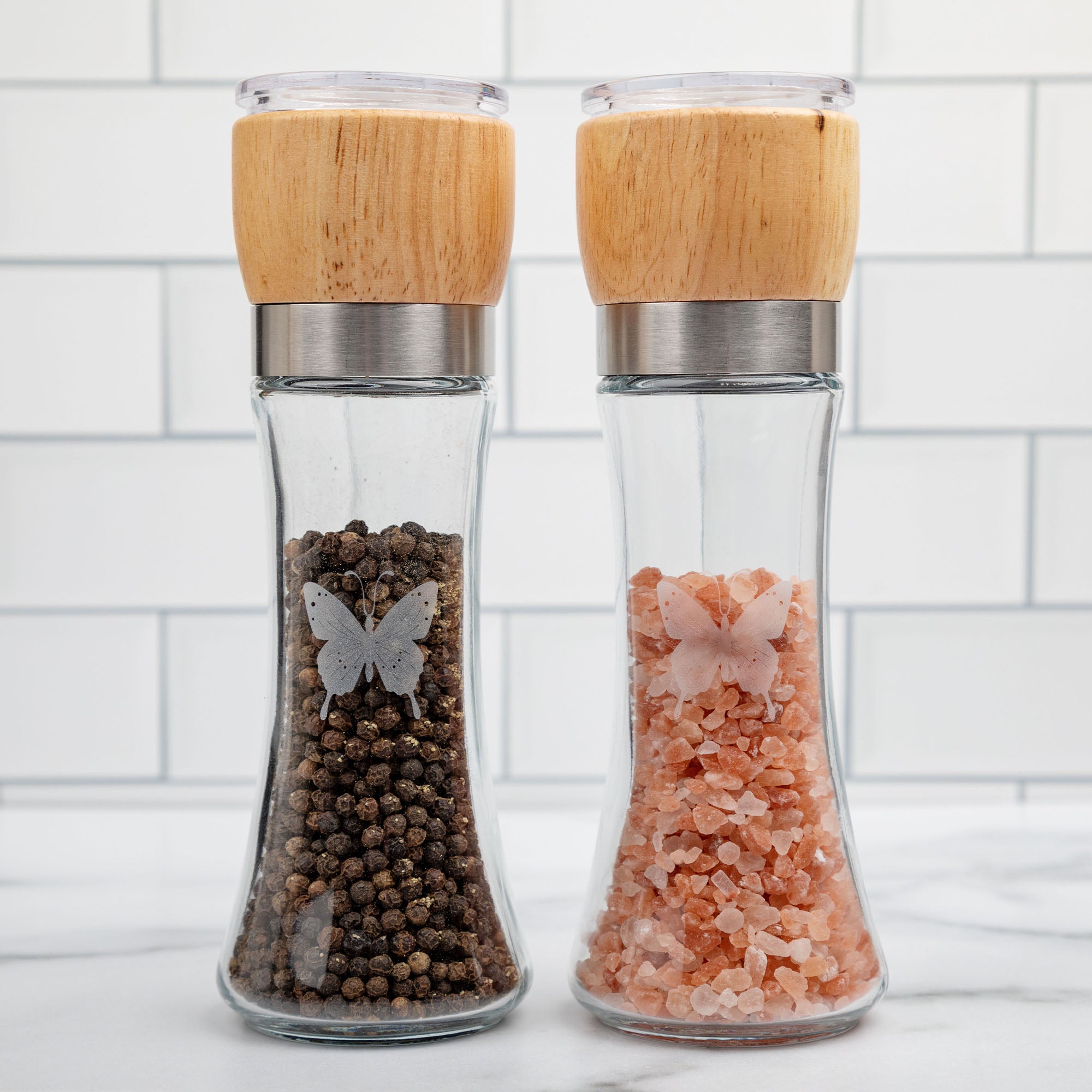 Wooden Salt Pepper Grinder Set  Wood Salt Pepper Grinder Set