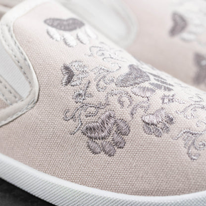 Paws Aplenty Embroidered Canvas Slip-On Shoes