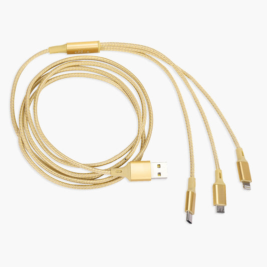 Gold Nylon Charging Cable