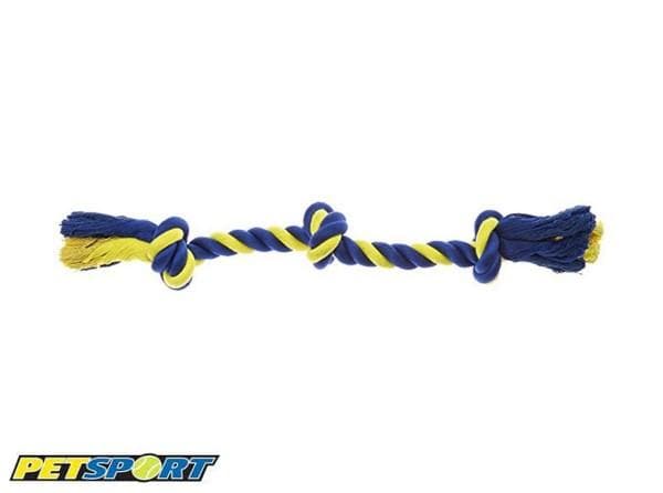 Twisted Chews Three Knot Cotton Rope Toy