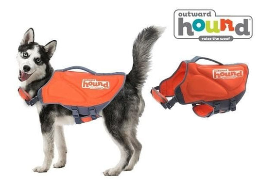 High-Flotation Orange Neoprene Life Vest for Dogs