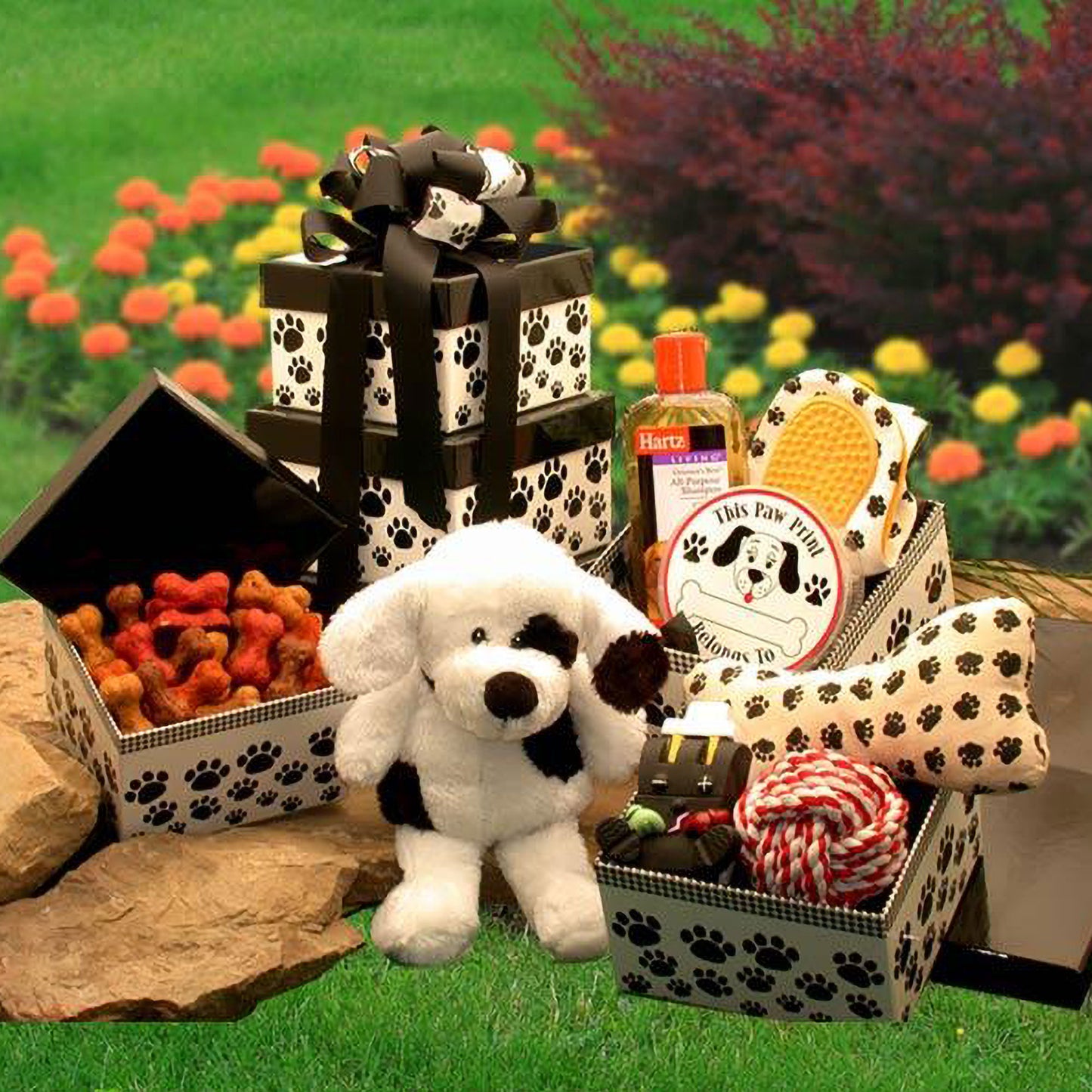 Patches Doggy Gift Box Tower