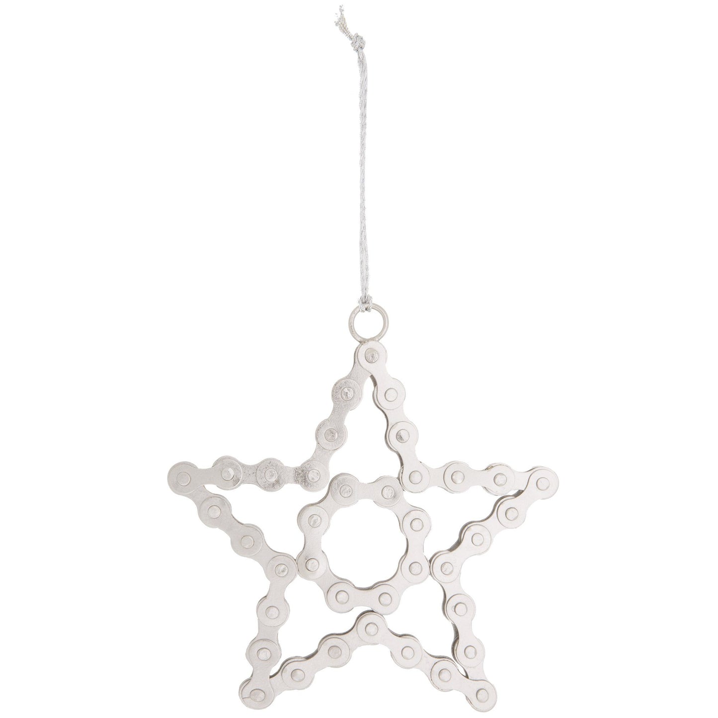 Recycled Bicycle Chain Star Ornament