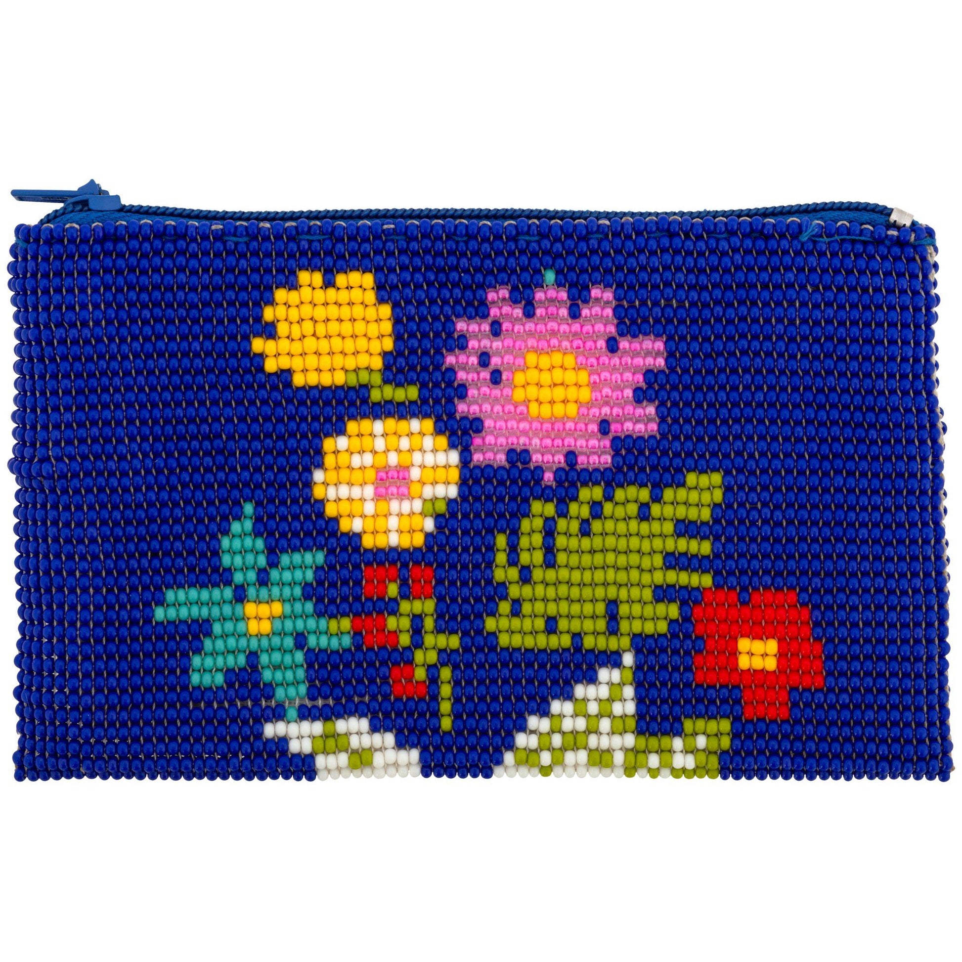 Wildflower Beaded Coin Purse