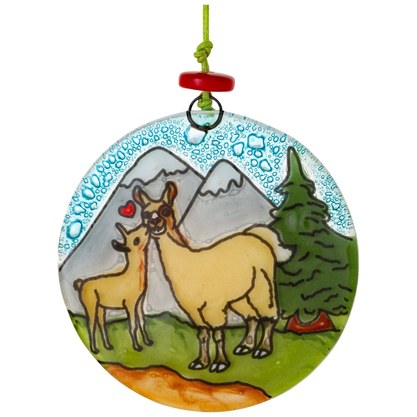 Painted Wildlife Recycled Glass Ornament