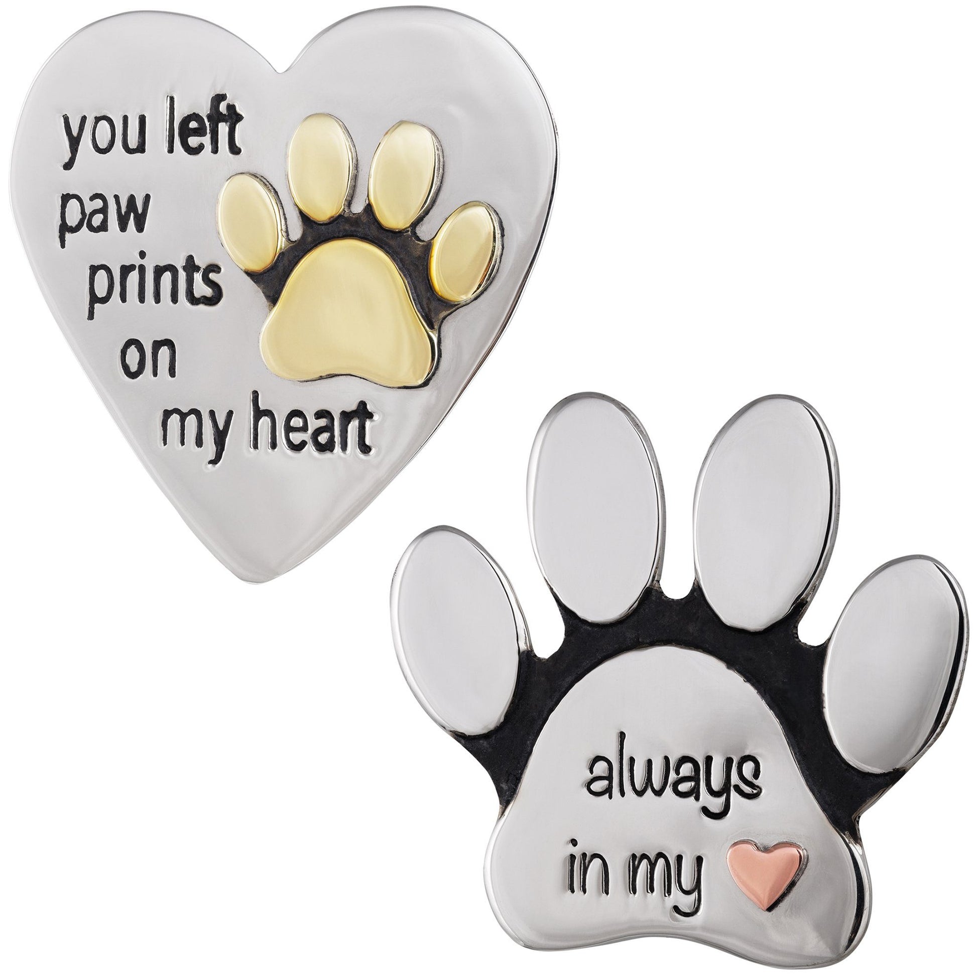 Remembrance Mixed Metals Paw Pin