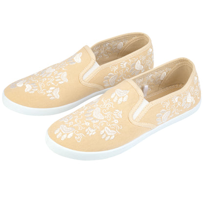 Paws Aplenty Embroidered Canvas Slip-On Shoes