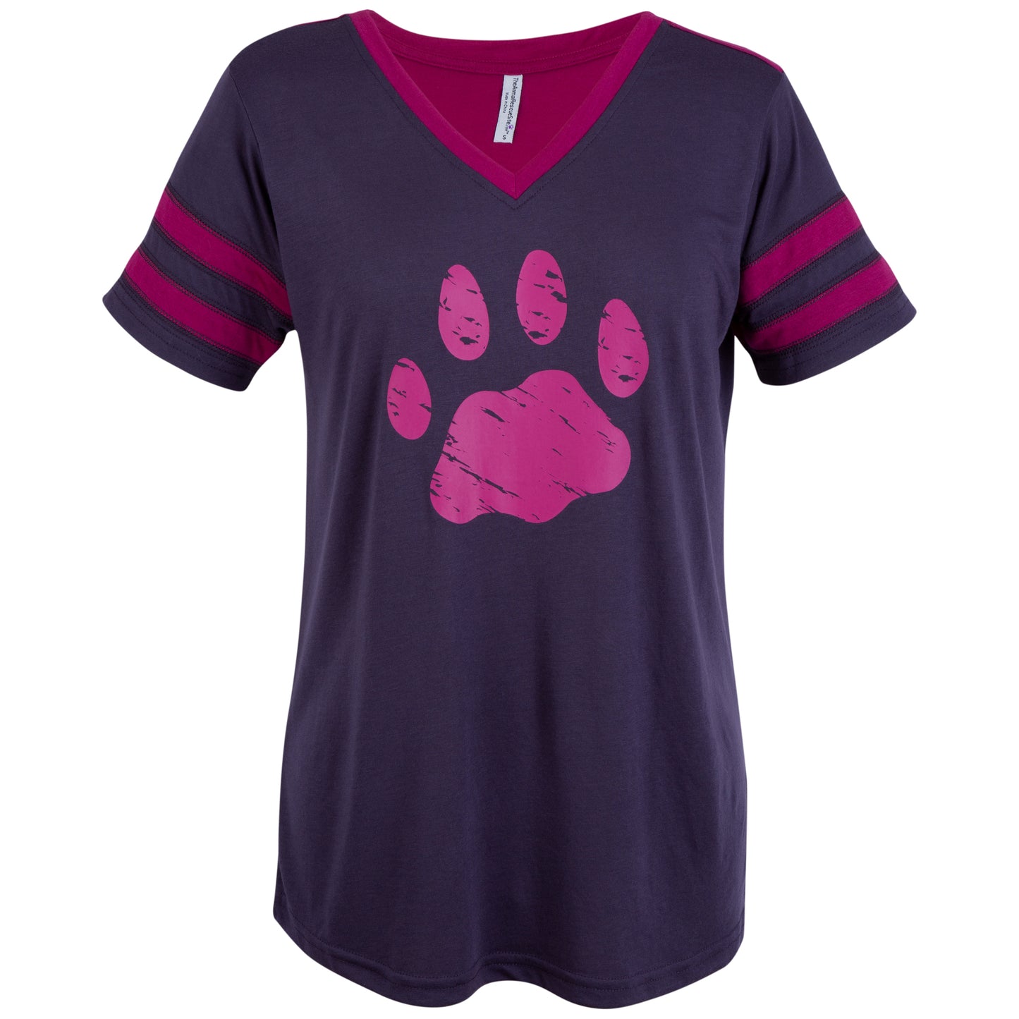 For the Love of Paws V-Neck Football Tee