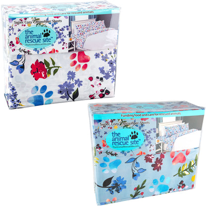 Super Cozy&trade; Flower Garden Paws Sheet Set