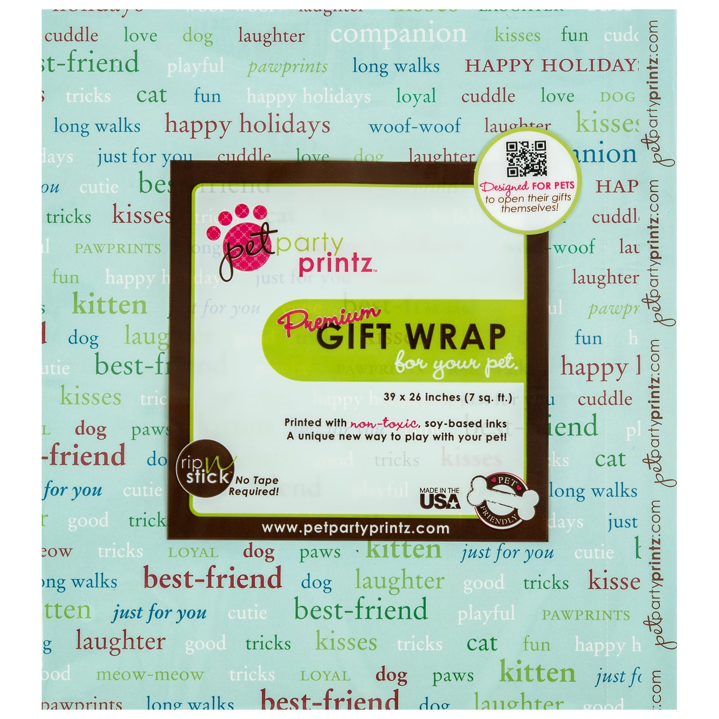 Pet Party Printz&trade; Birthday Gift Wrap