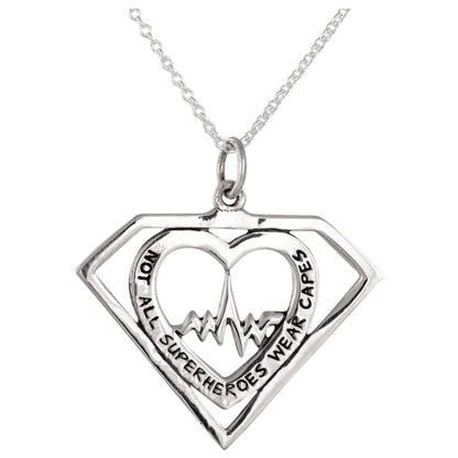 Healthcare Heroes Sterling Silver Necklace