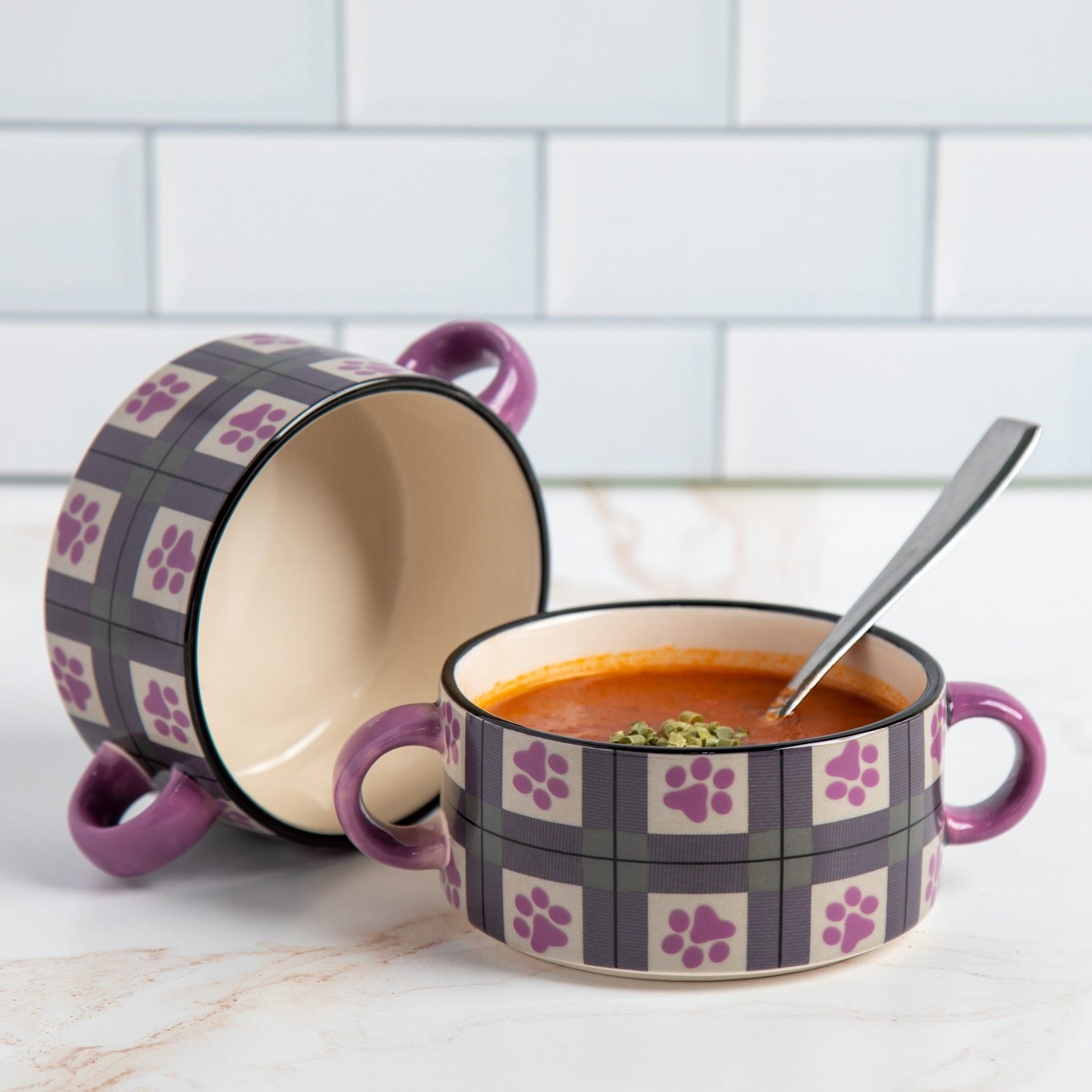 Double Handle Soup Cups - Set of 2