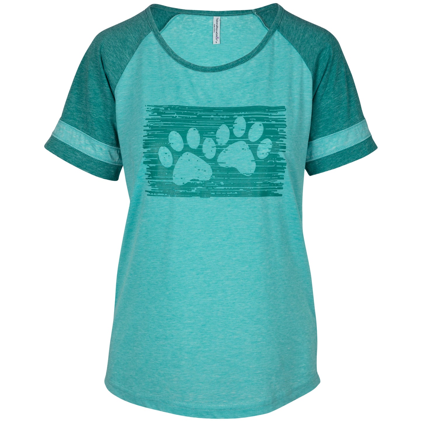 Pets & Paws Love Burnout Football Tee