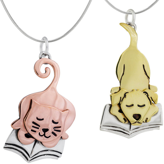 Pet Lover Book Club Sterling Necklace