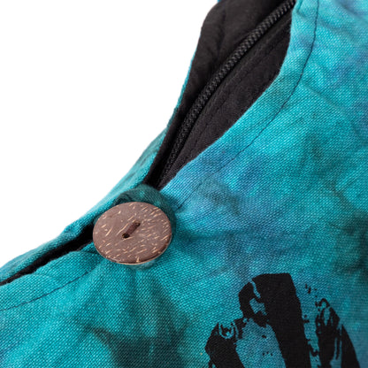 Paw Print Tie-Dye Hobo Bag