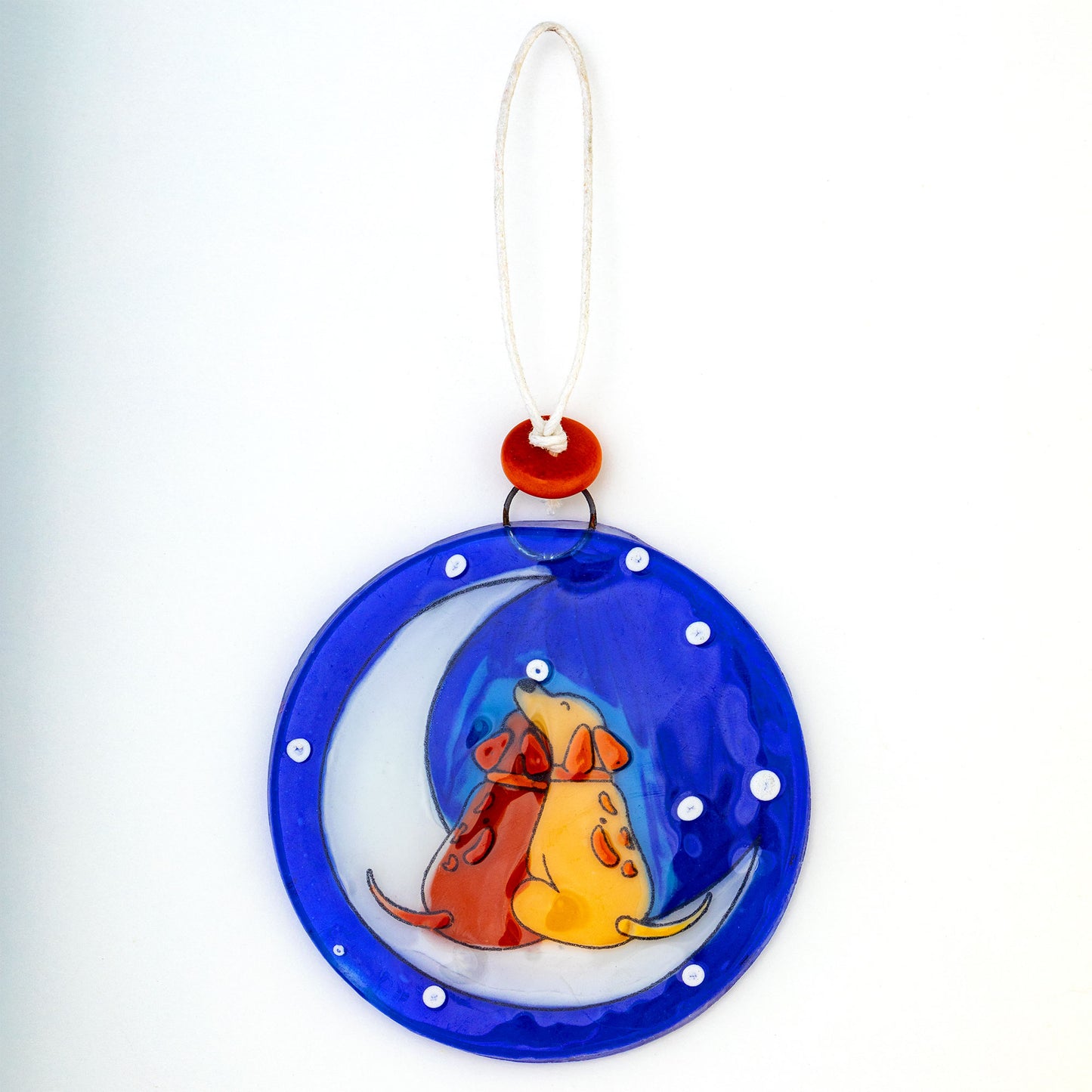 Moon Dogs Recycled Glass Ornament