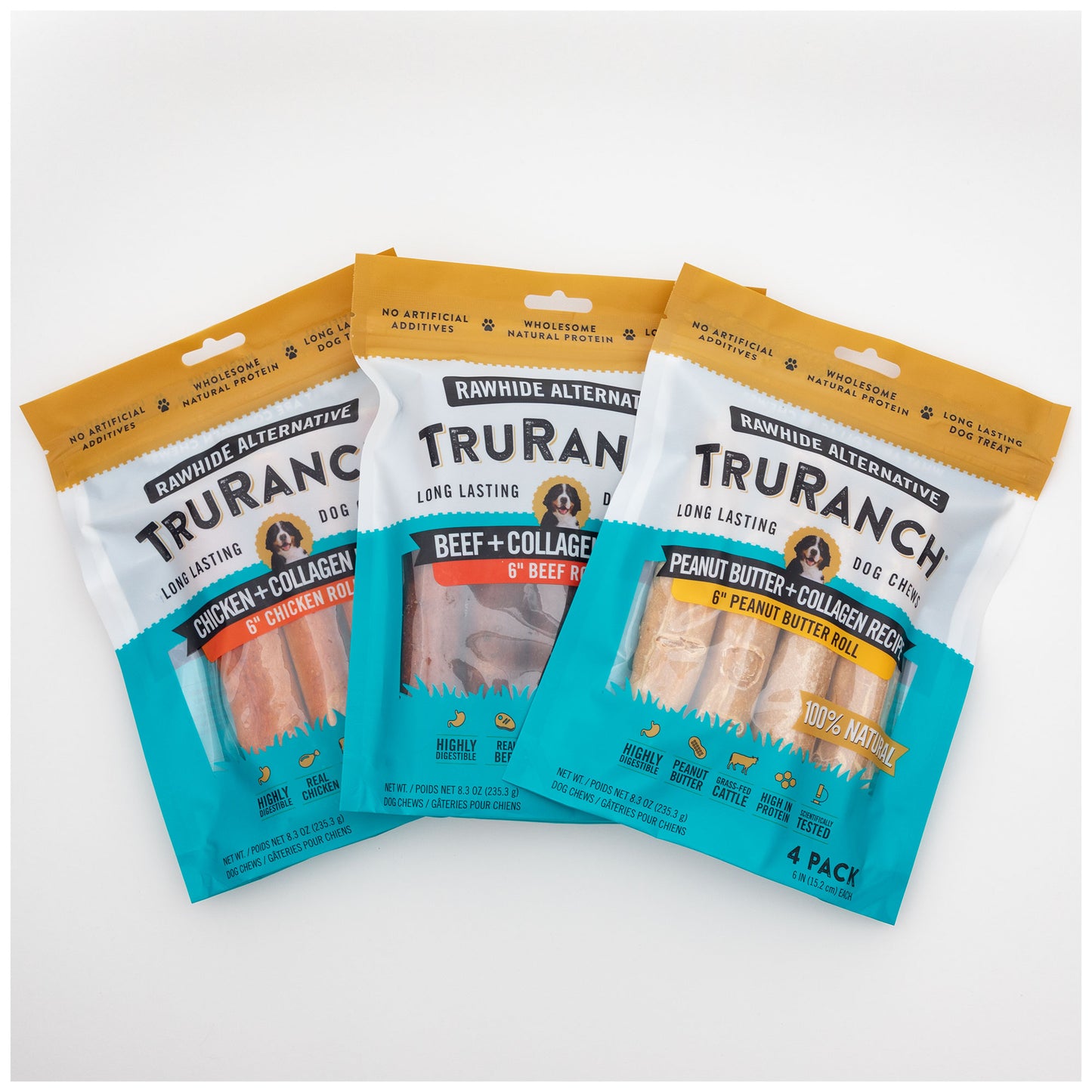 TruRanch&reg; 6" Collagen Roll - 4 Pack