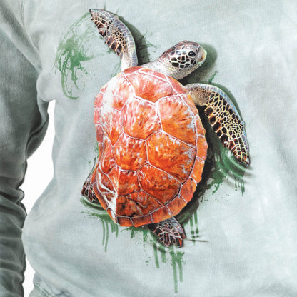 Turtle Tie-Dye Women's Crew Neck Sweatshirt