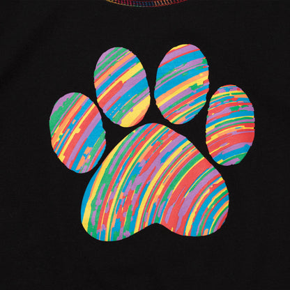 Paw Print Rainbow Short Sleeve T-Shirt