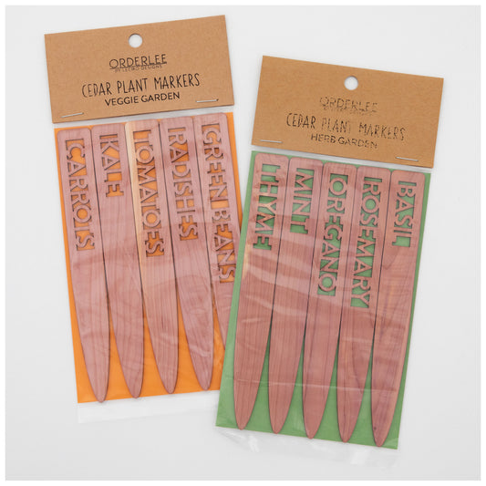 Cedar Plant Markers - Set of 5