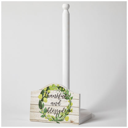 Thankful and Blessed Paper Towel Holder