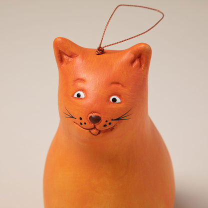 Orange Cat Hand Painted Ceramic Wind Chime