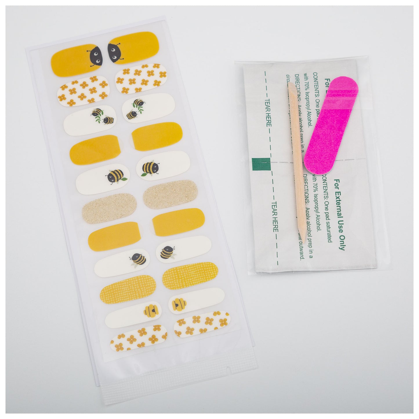 Buzzy Bee Manicure Nail Wrap Kit